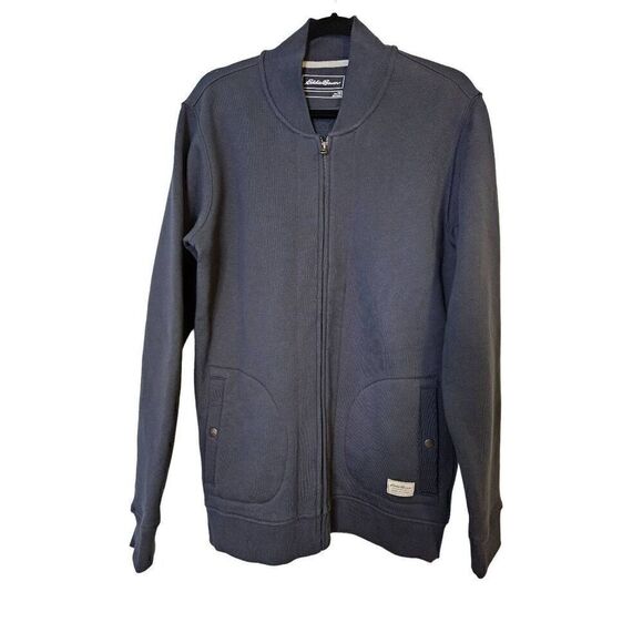 Eddie Bauer gray front zip sweatshirt.  Size M T. - Picture 1 of 5